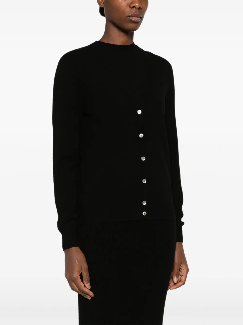 AROVESCIO Button-up vest Zwart