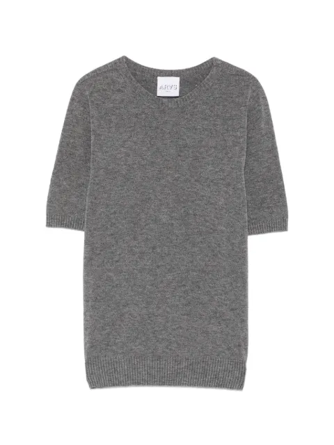 AROVESCIO Blusa decote careca com mangas curtas