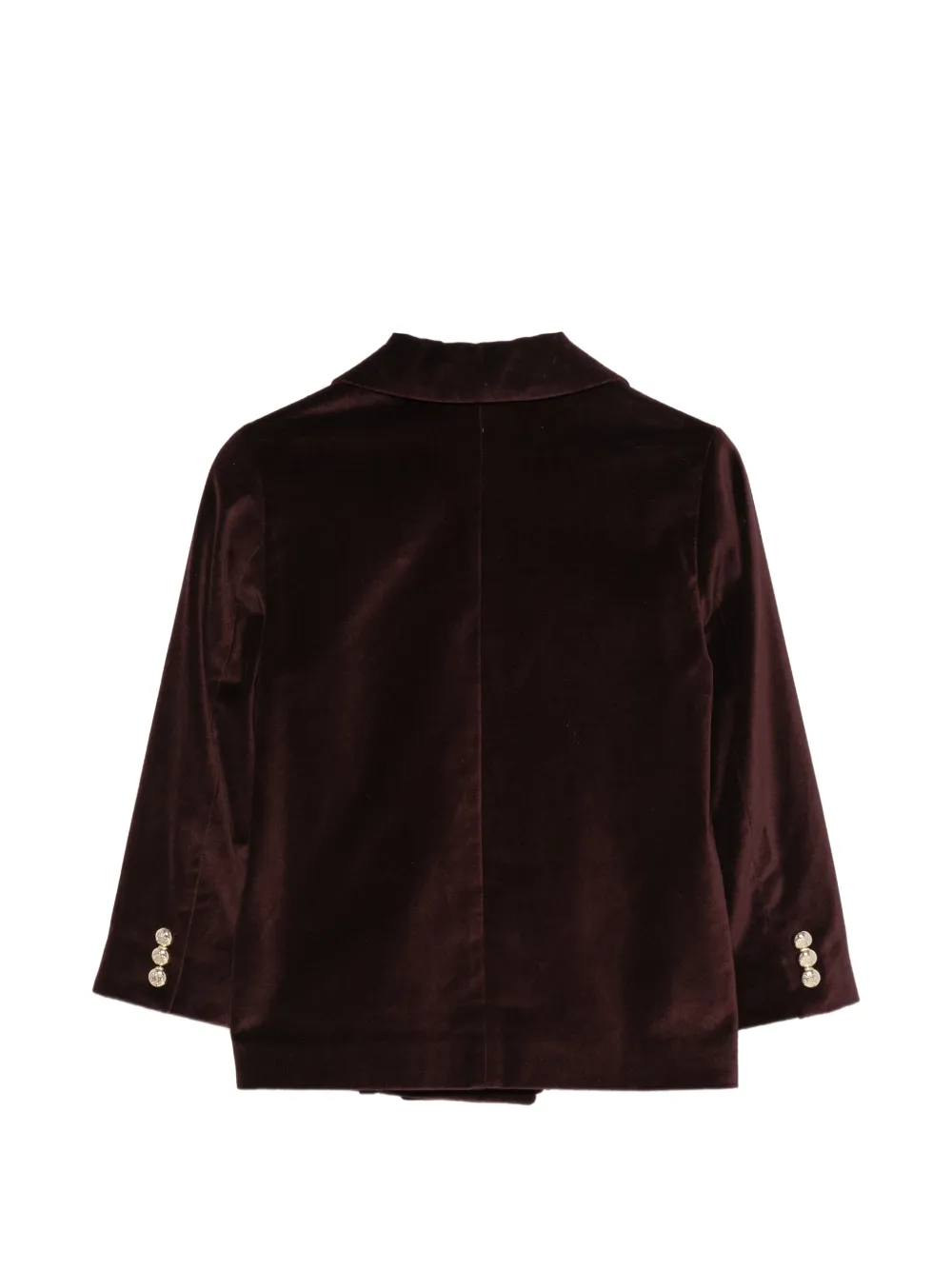 Roberto Cavalli Junior Fluwelen blazer met dubbele rij knopen Rood
