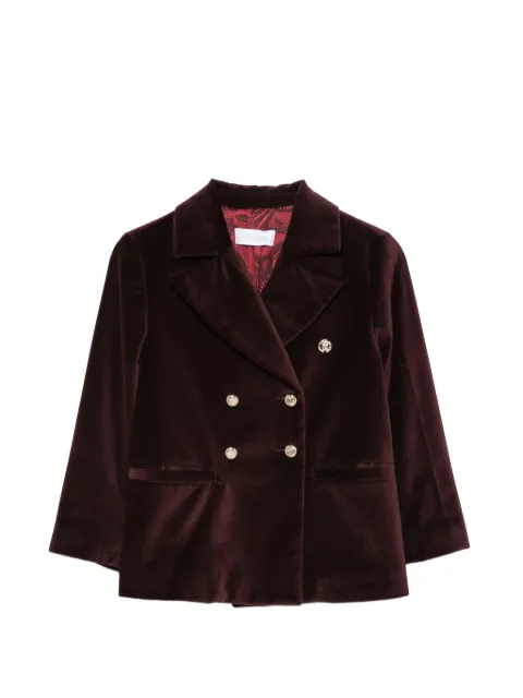 Roberto Cavalli Junior double-breasted velvet blazer
