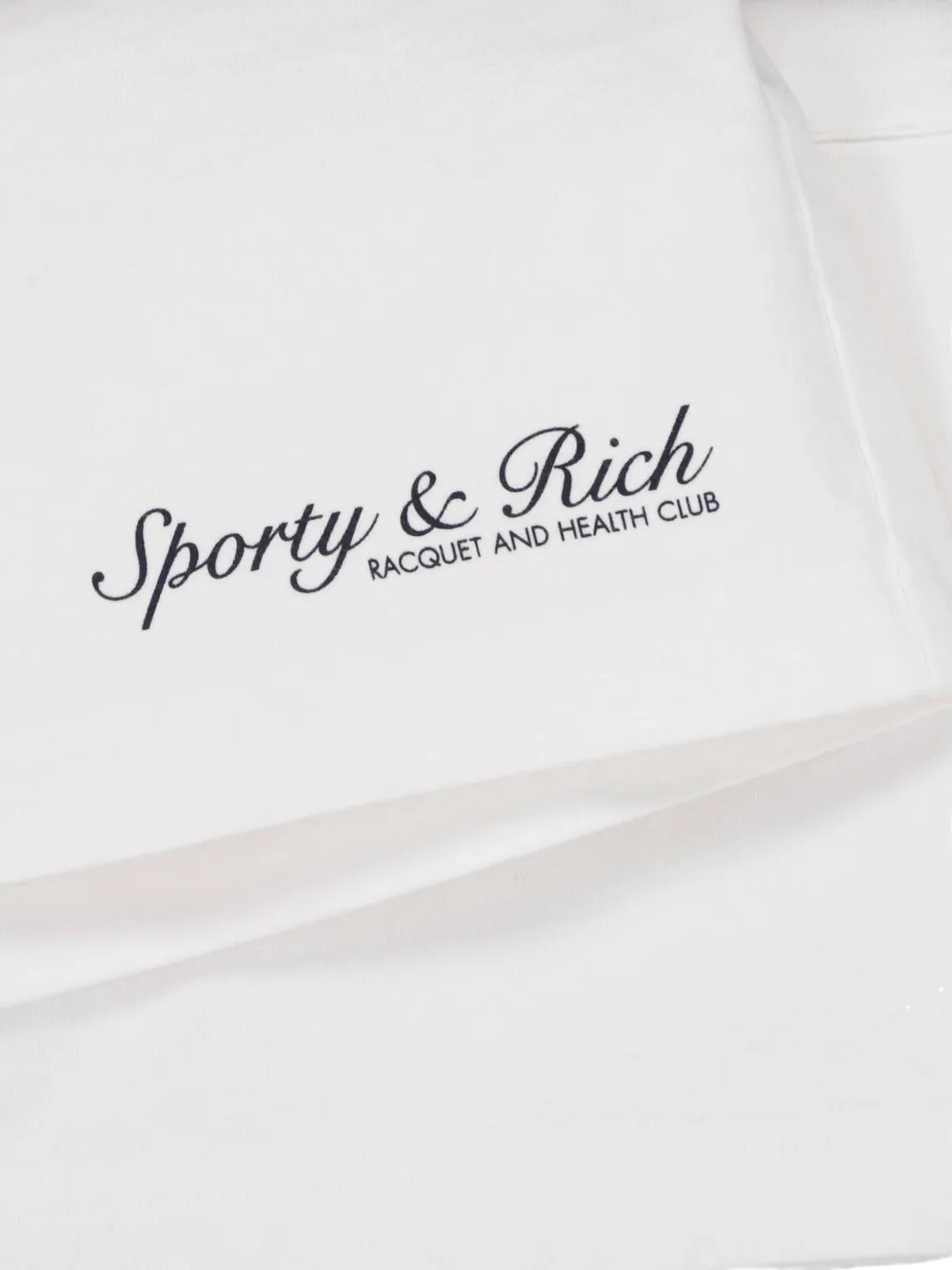 Sporty & Rich Syracuse elastische shorts met logo-print Wit