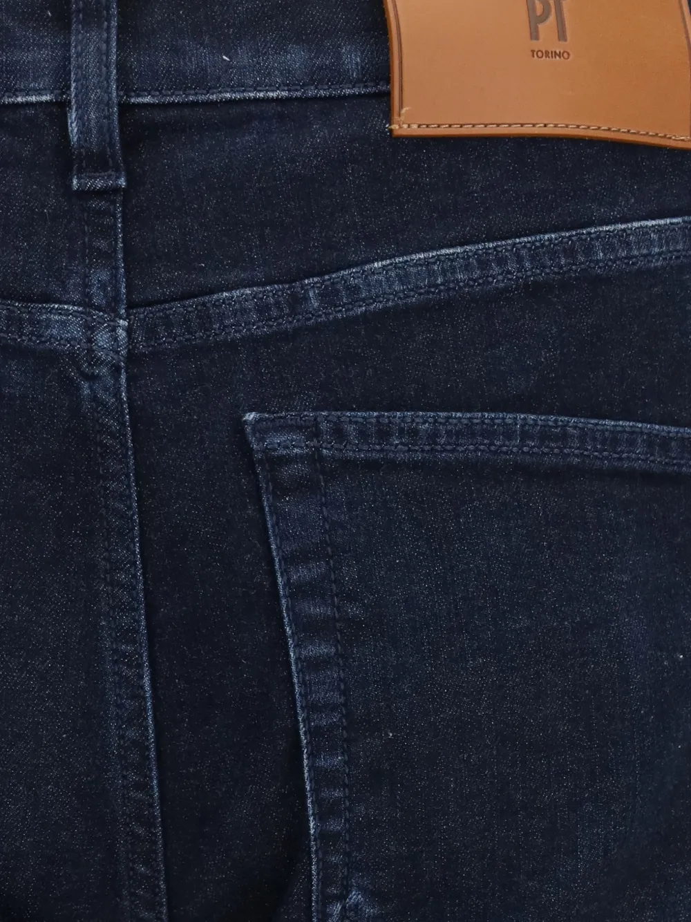 PT Torino Jeans met knoop- en ritssluiting Blauw
