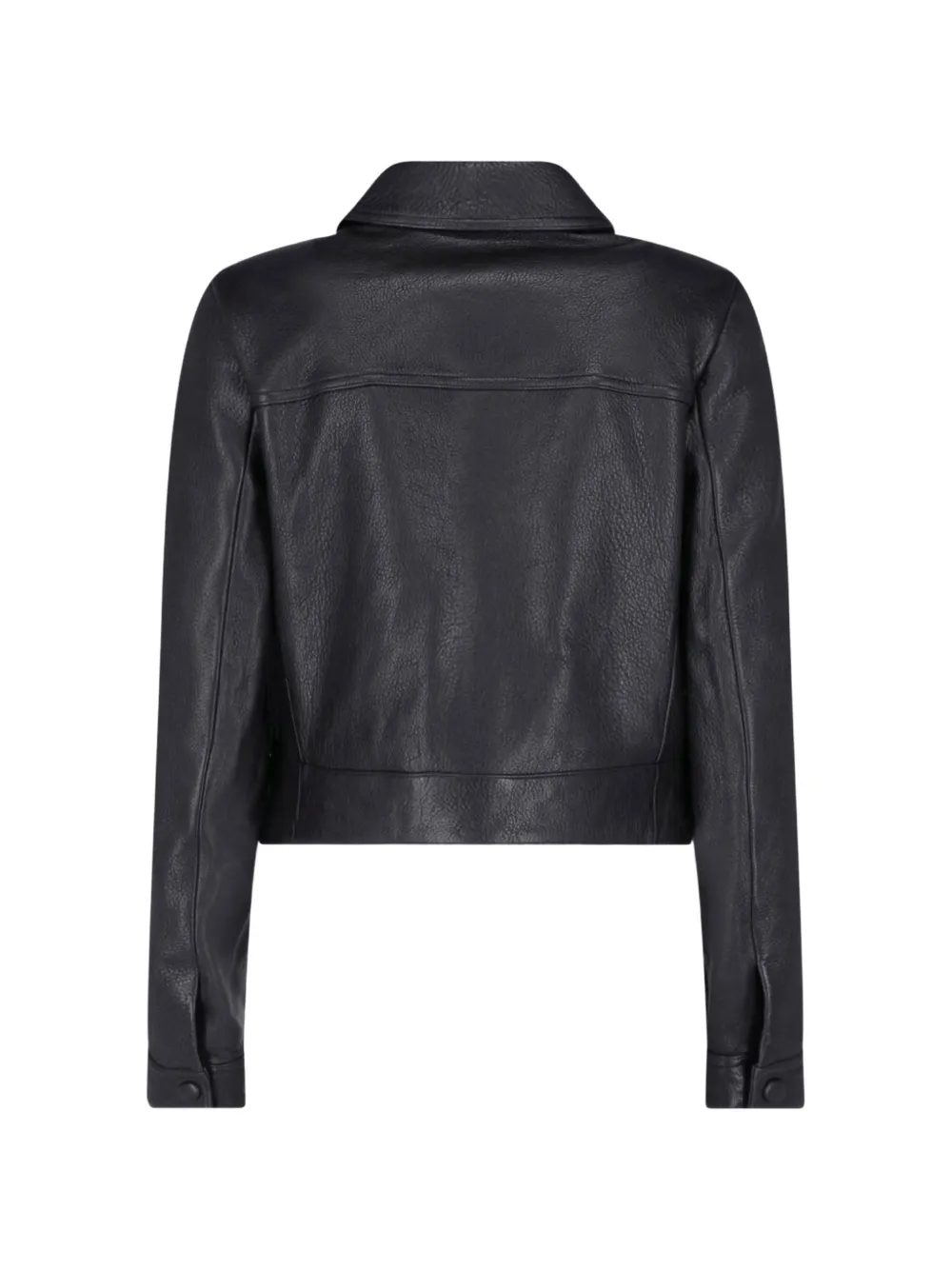 FRAME The Small Leather Jacket in Black, view 2
