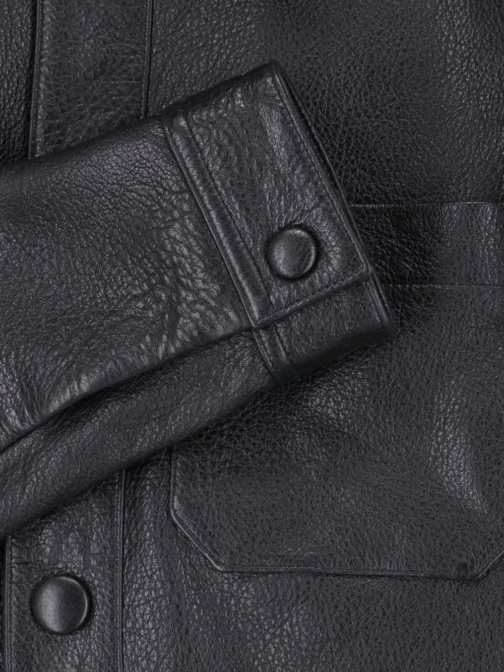 FRAME The Small Leather Jacket in Black, view 5