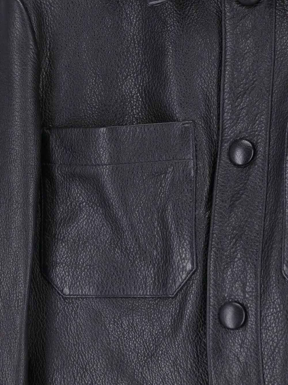 FRAME The Small Leather Jacket in Black, view 3