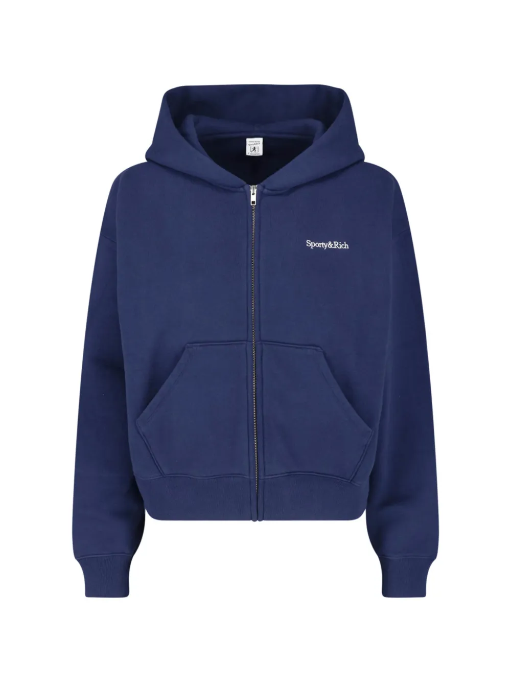 Sporty & Rich Eliana logo-print zip-up hoodie - Blau