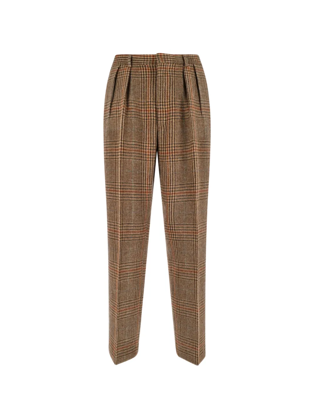 Polo Ralph Lauren check-pattern pleated trousers - Marrone