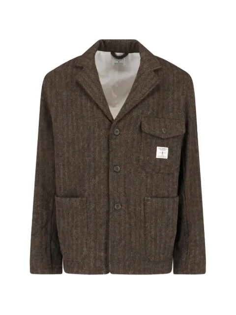 Roy Rogers herringbone-weave patch-pocket blazer