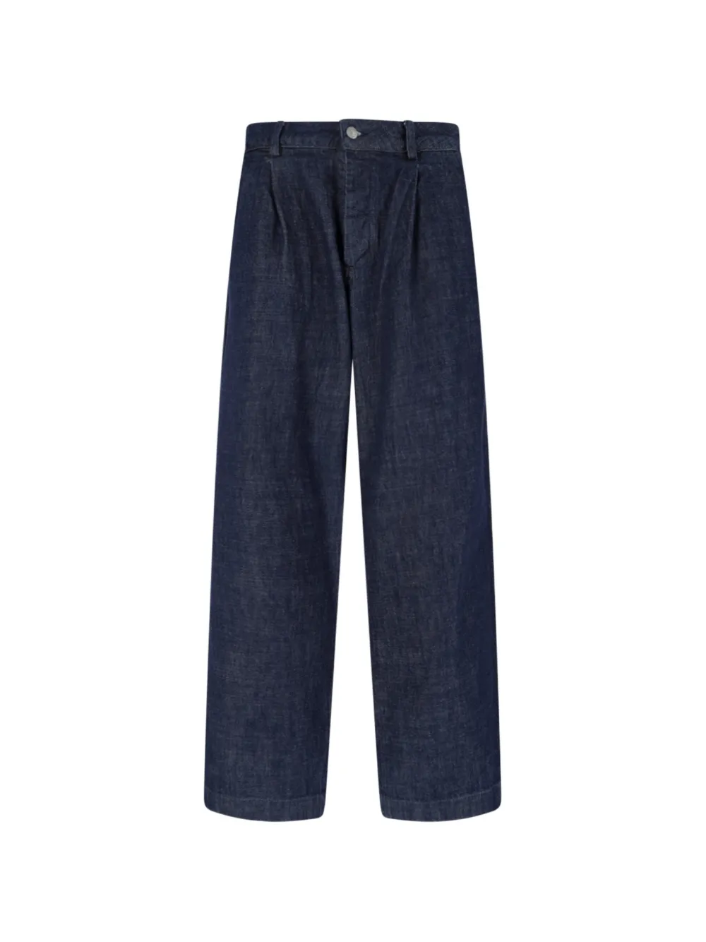 Roy Rogers Pleated Logo-patch Jeans In Blue