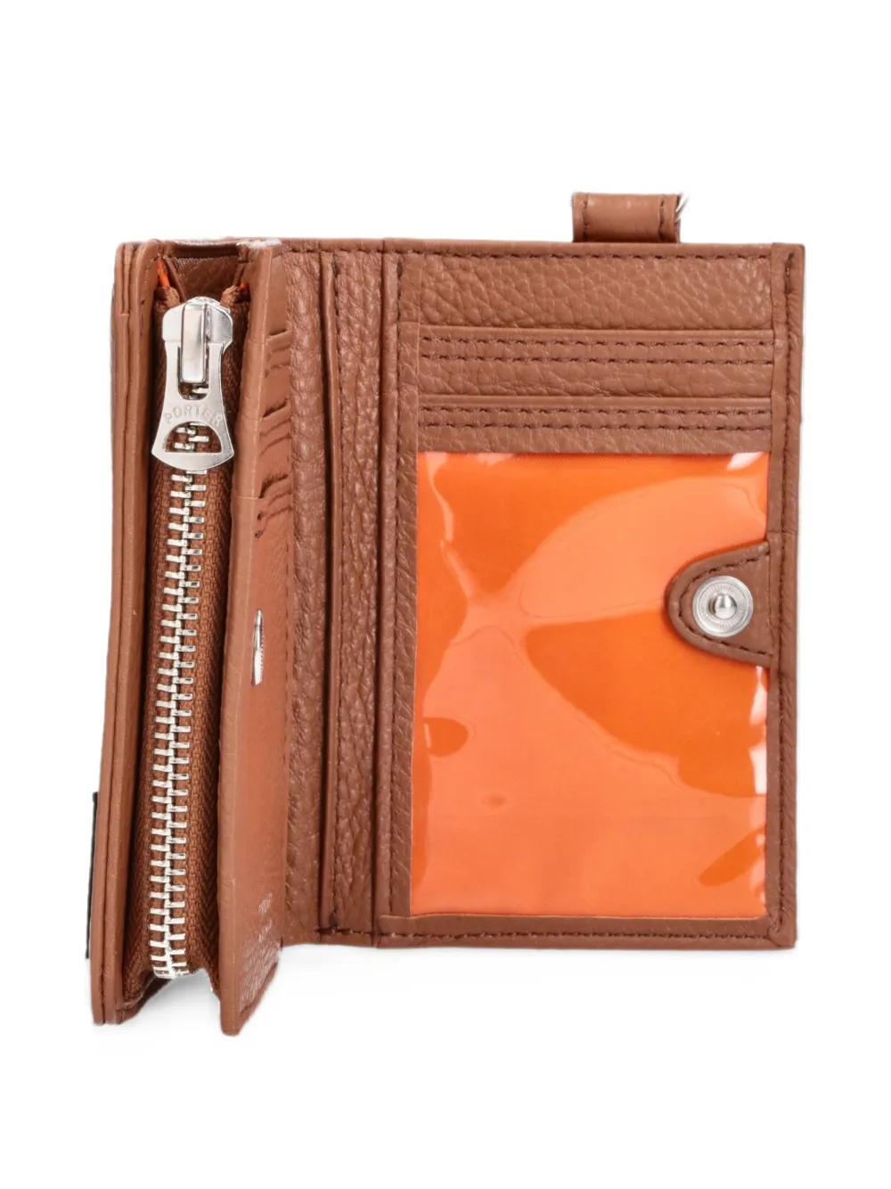 Porter-Yoshida & Co. grainy leather wallet Bruin