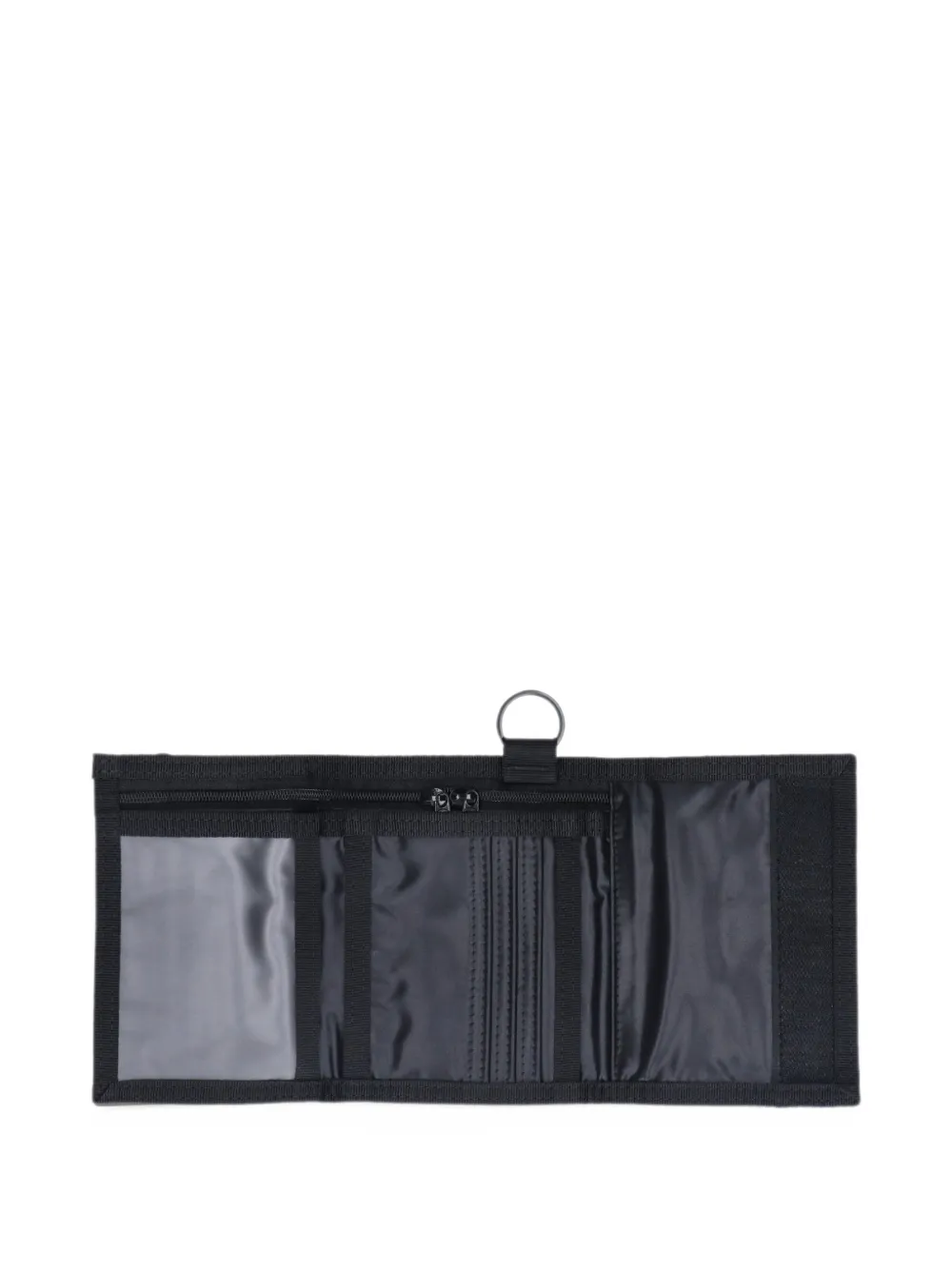 Porter-Yoshida & Co. logo-patch trifold wallet Zwart