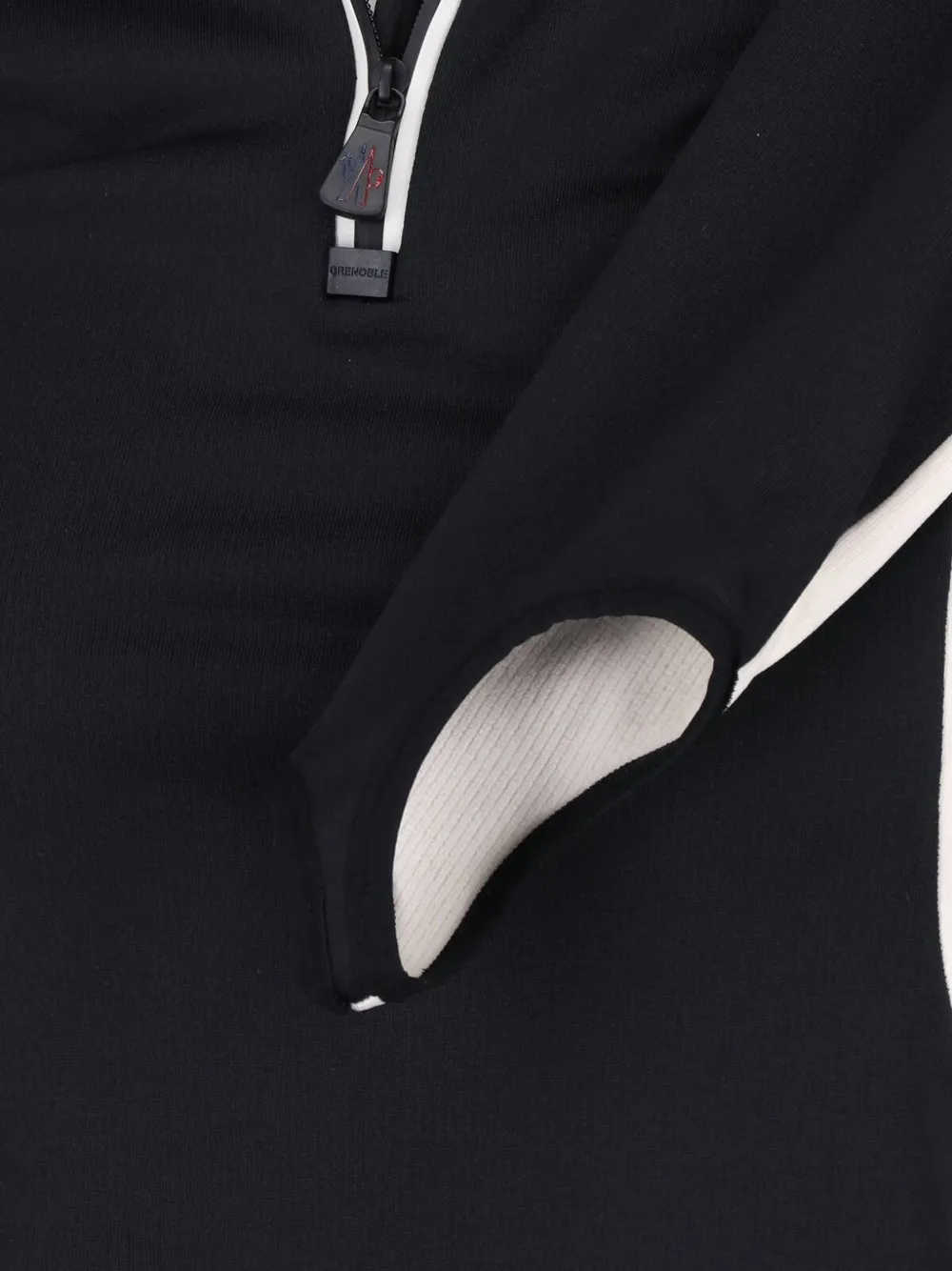 Moncler Grenoble panelled half-zip T-shirt Zwart