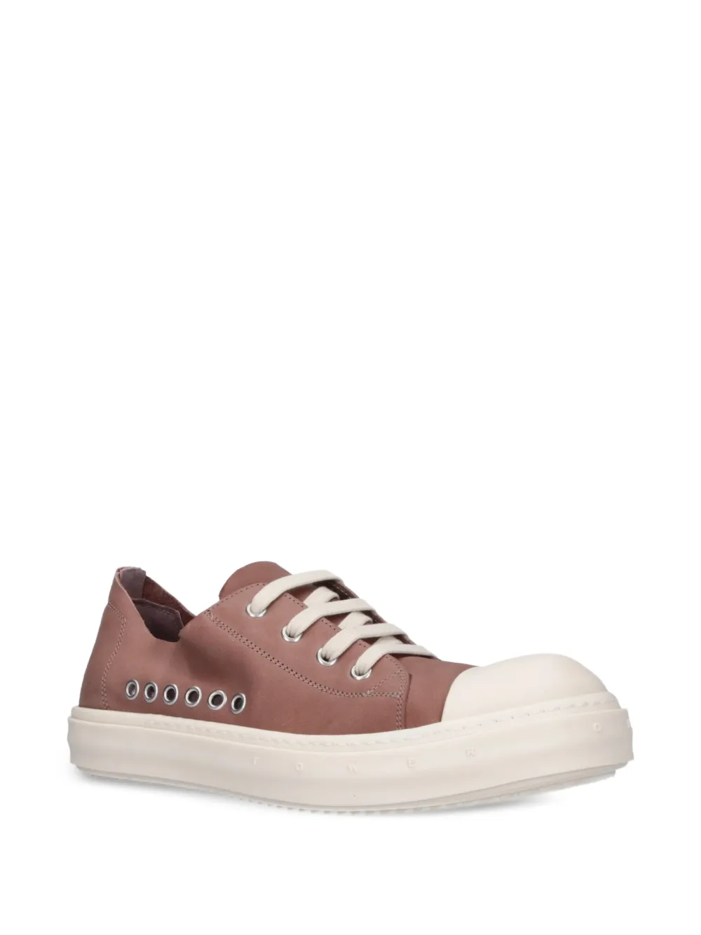Rick Owens eyelet-detail leather sneakers Paars