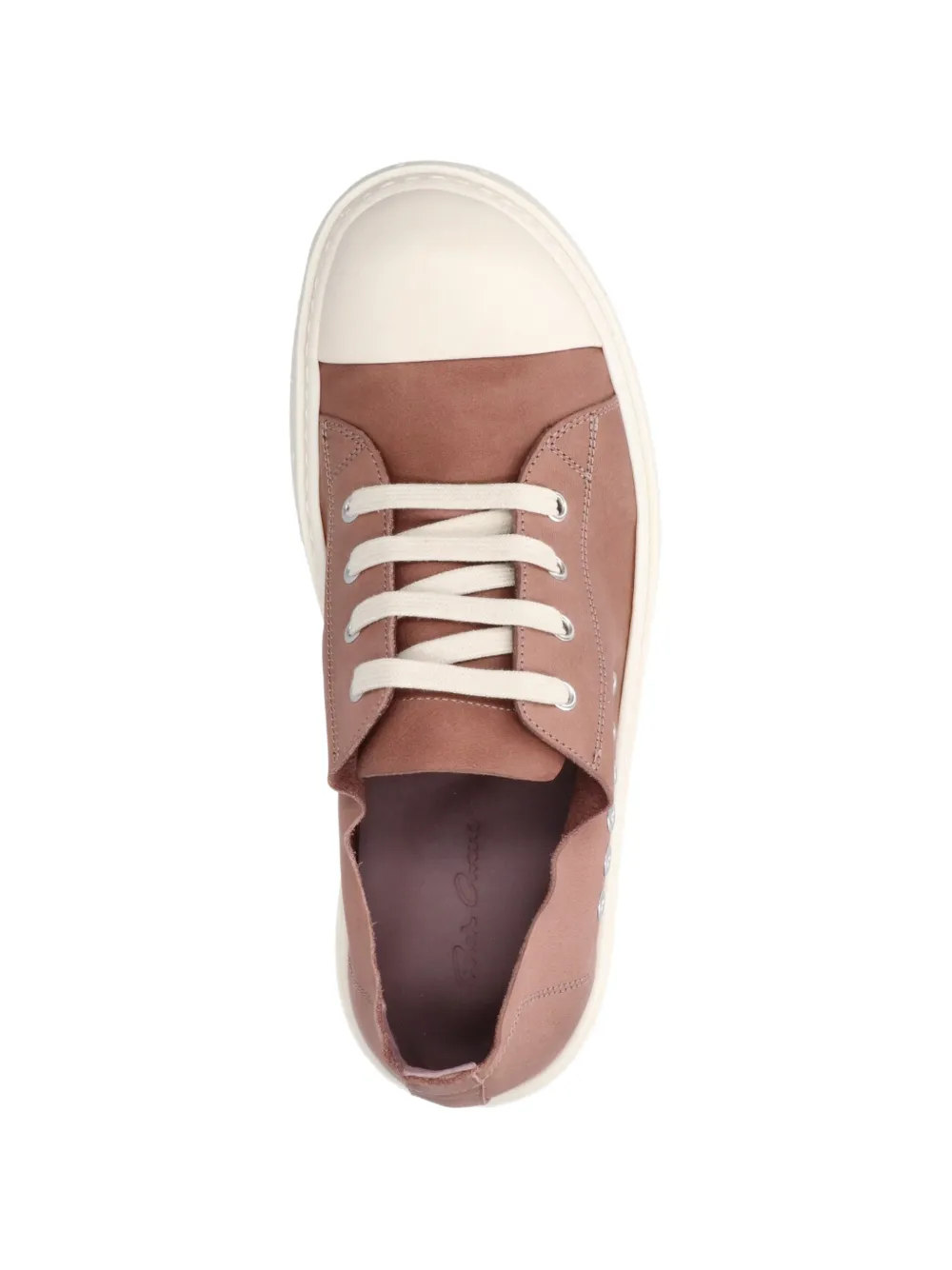 Rick Owens eyelet-detail leather sneakers Paars