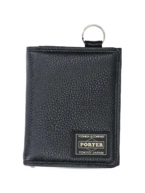 Porter-Yoshida & Co. logo-patch leather wallet