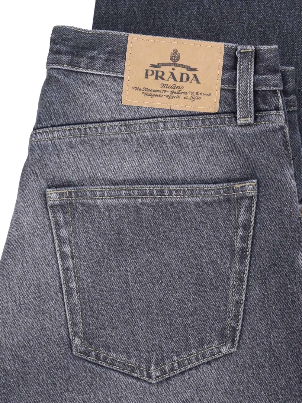 Prada vintage-look denim jeans Grijs