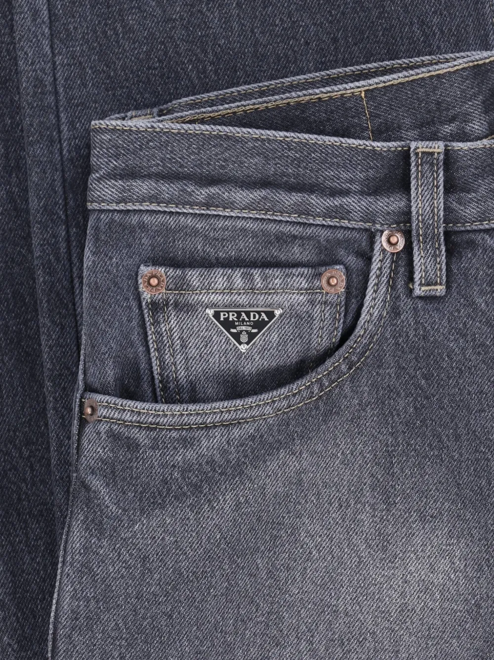 Prada vintage-look denim jeans Grijs