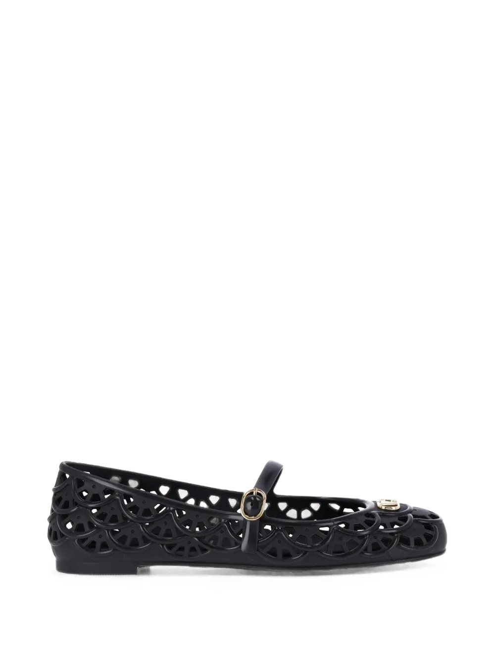 Valentino Garavani Ondette rubber ballerina with scallop pattern 05mm