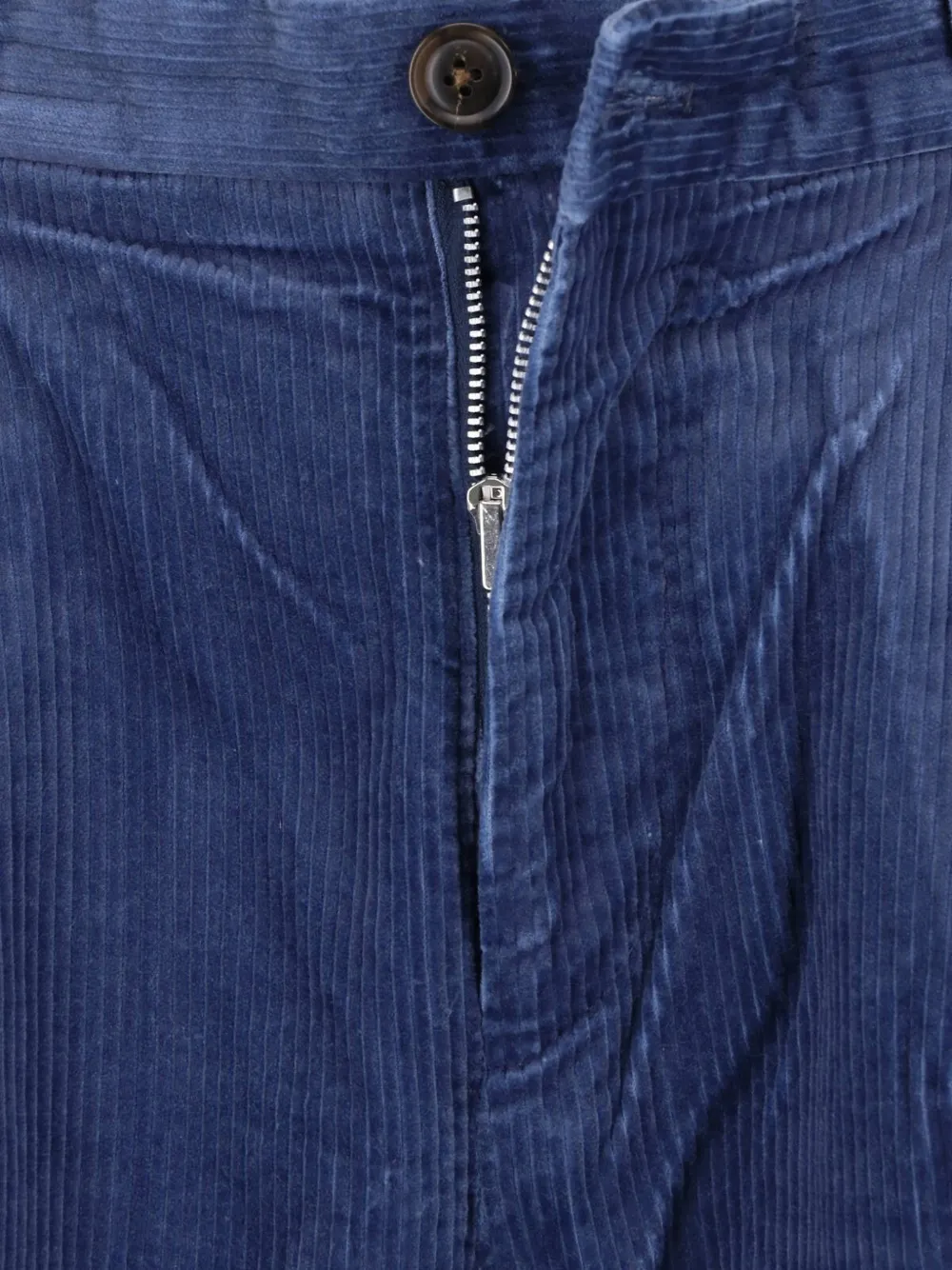 Paul Smith Ribfluwelen plooibroek Blauw