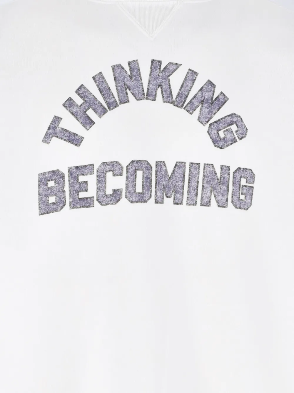sacai slogan-print cotton sweater Wit