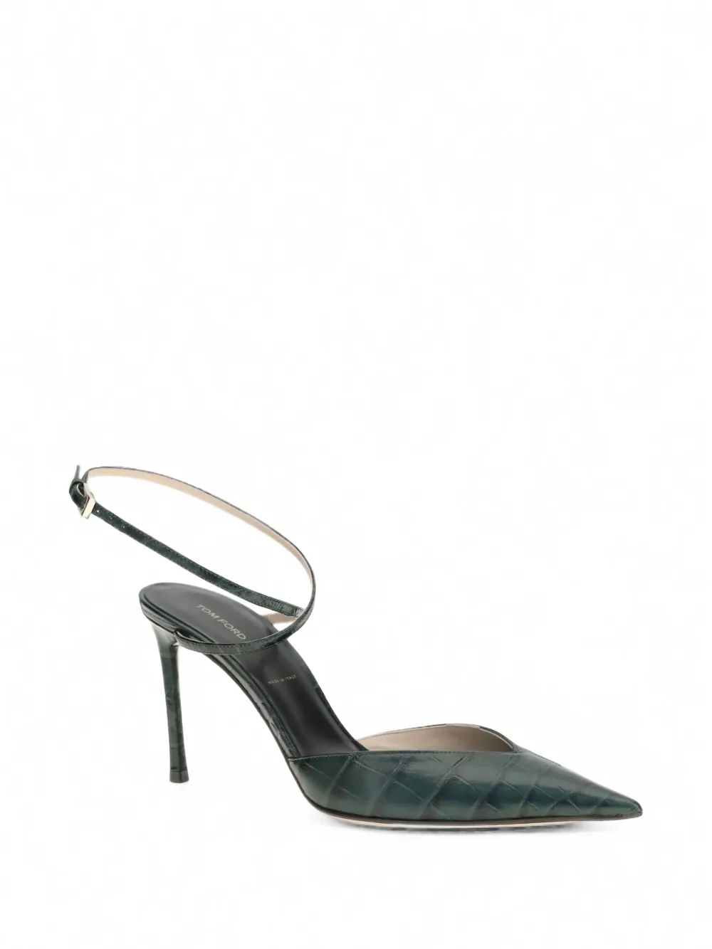 TOM FORD croc-effect leather pumps Groen