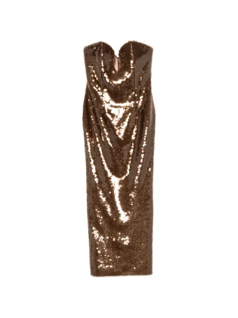 The New Arrivals Ilkyaz Ozel sequin-embellished strapless dress