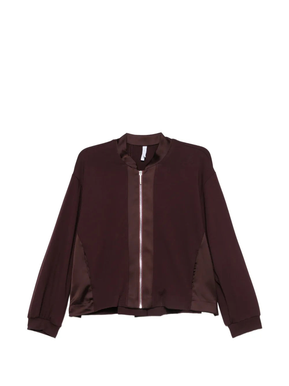 IMPERIAL satin-trim zip-up jacket - Rosso
