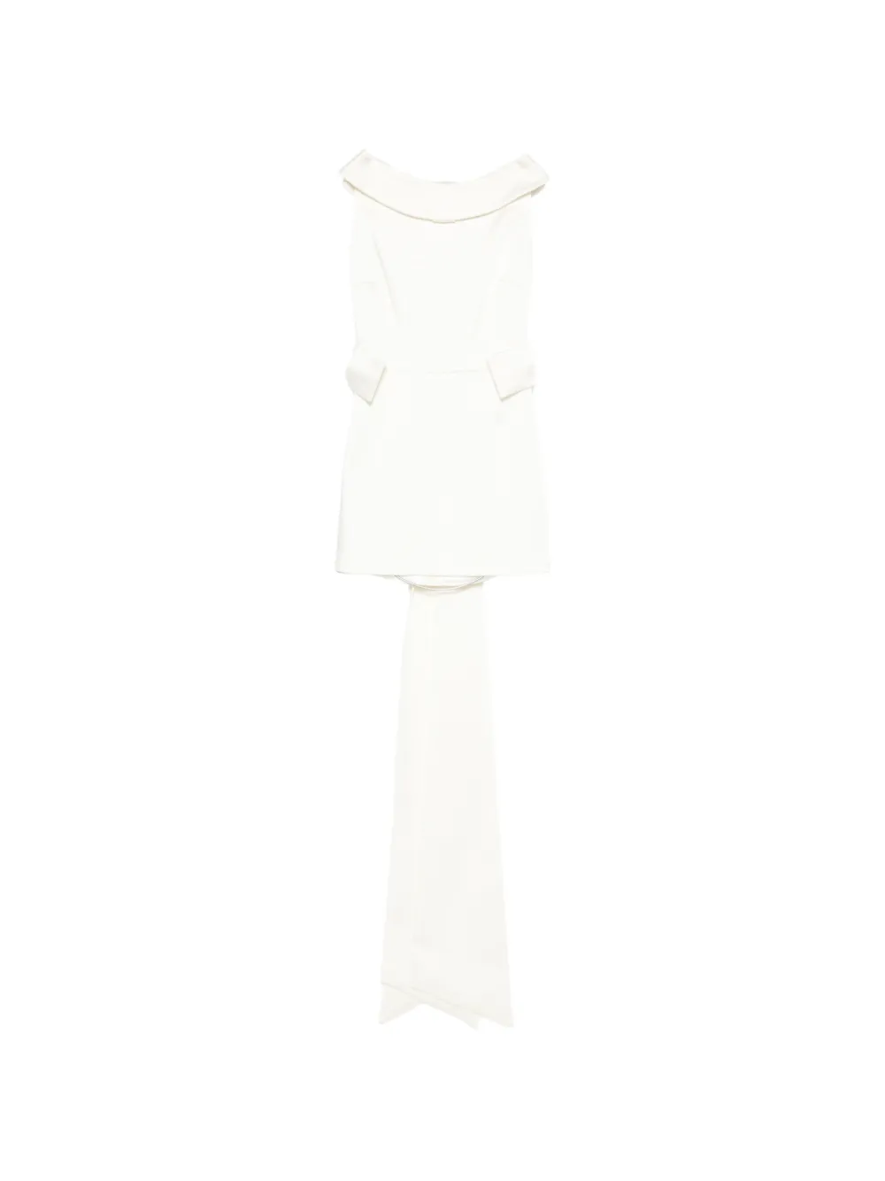 The New Arrivals Ilkyaz Ozel Daphne mini-jurk met strikdetail Wit