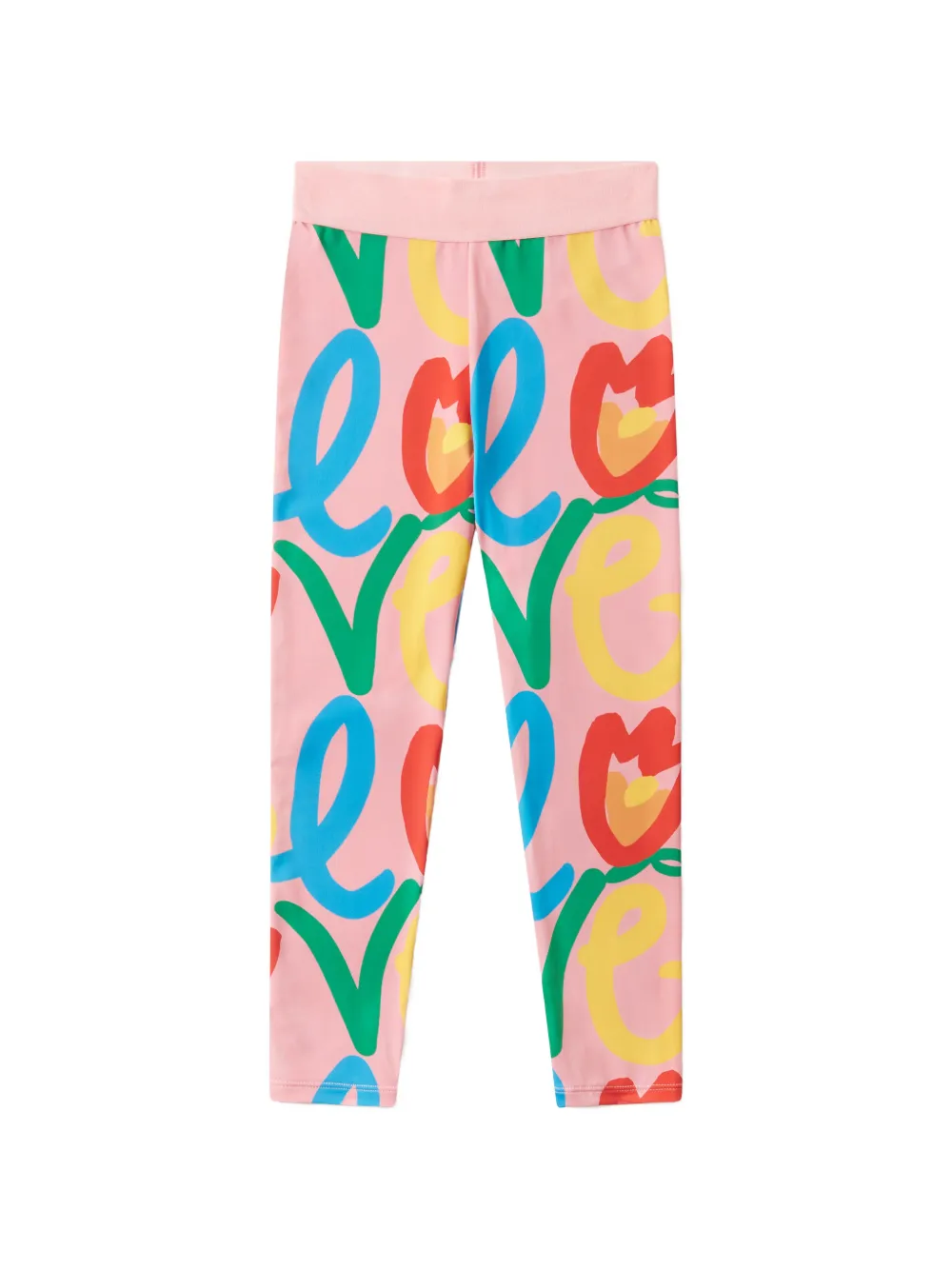 Stella McCartney Kids love-motif graphic-print leggings - Rosa