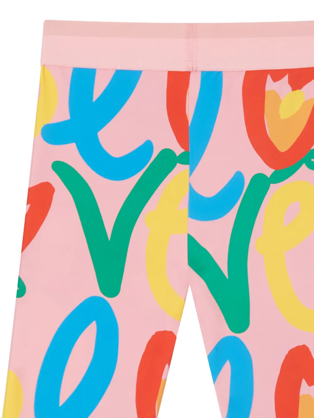 Stella McCartney Kids Legging met grafische print en Love-patroon Roze