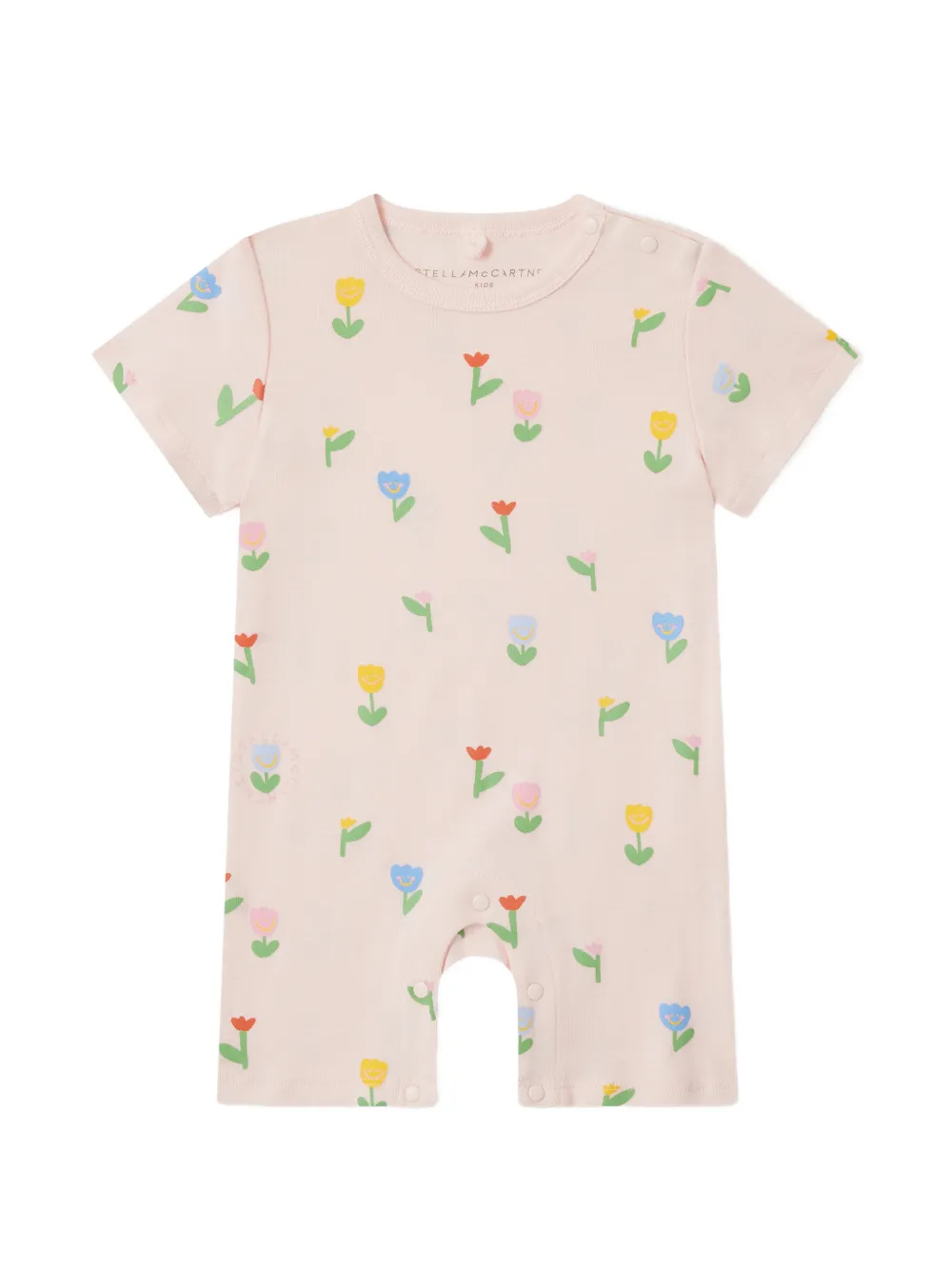 Stella McCartney Kids Romper met bloemenprint Roze