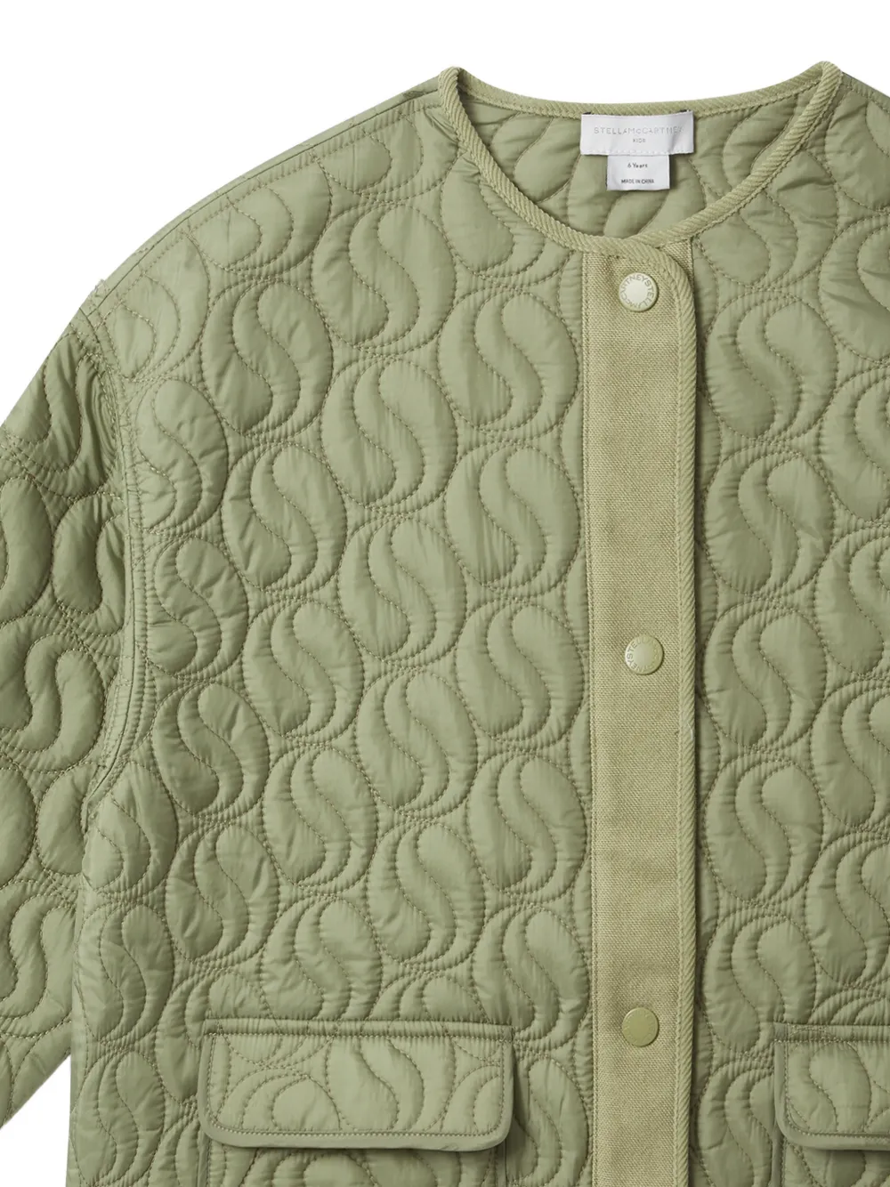Stella McCartney Kids Gewatteerd jack Groen