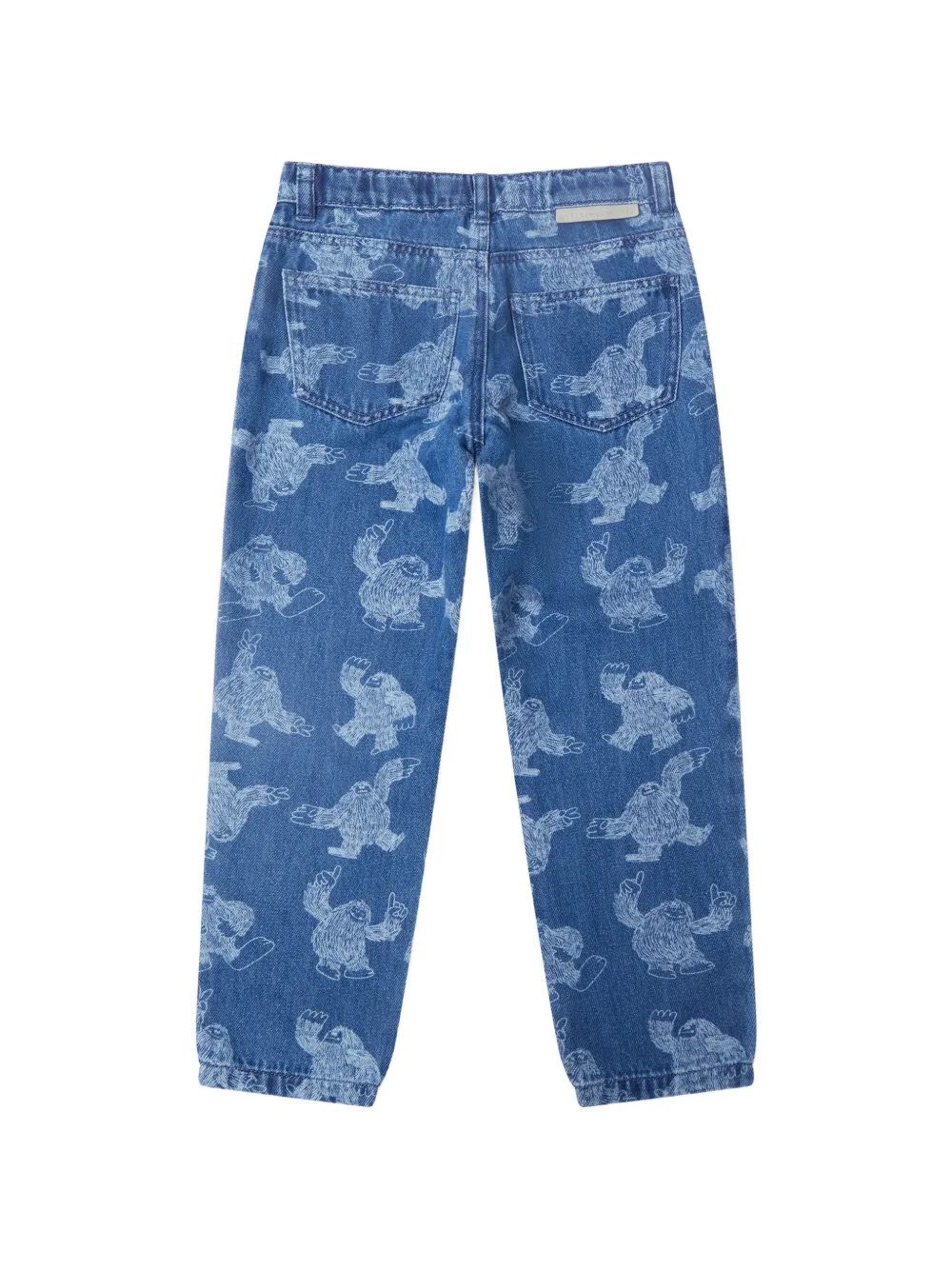 Stella McCartney Kids Jeans met monsterprint Blauw
