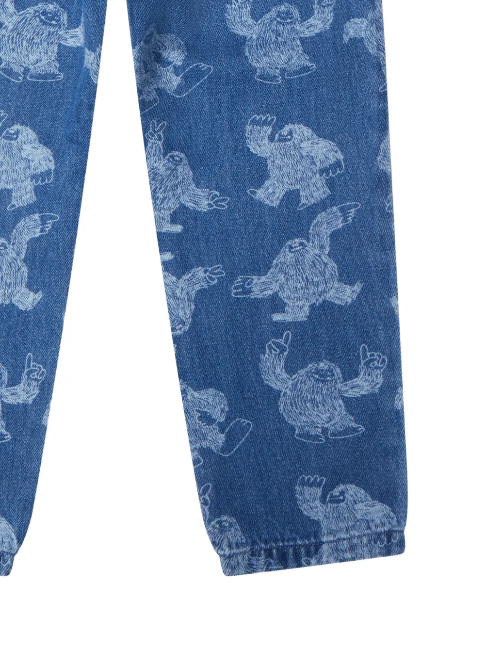Stella McCartney Kids Jeans met monsterprint Blauw