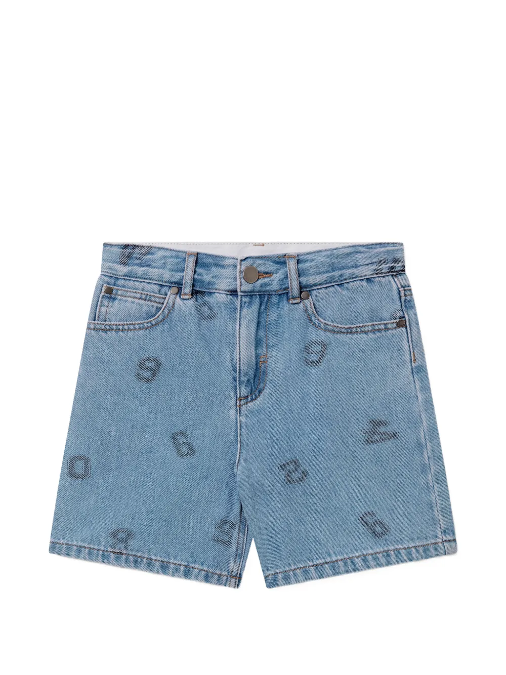 Stella McCartney Kids graphic-print denim shorts - Blu