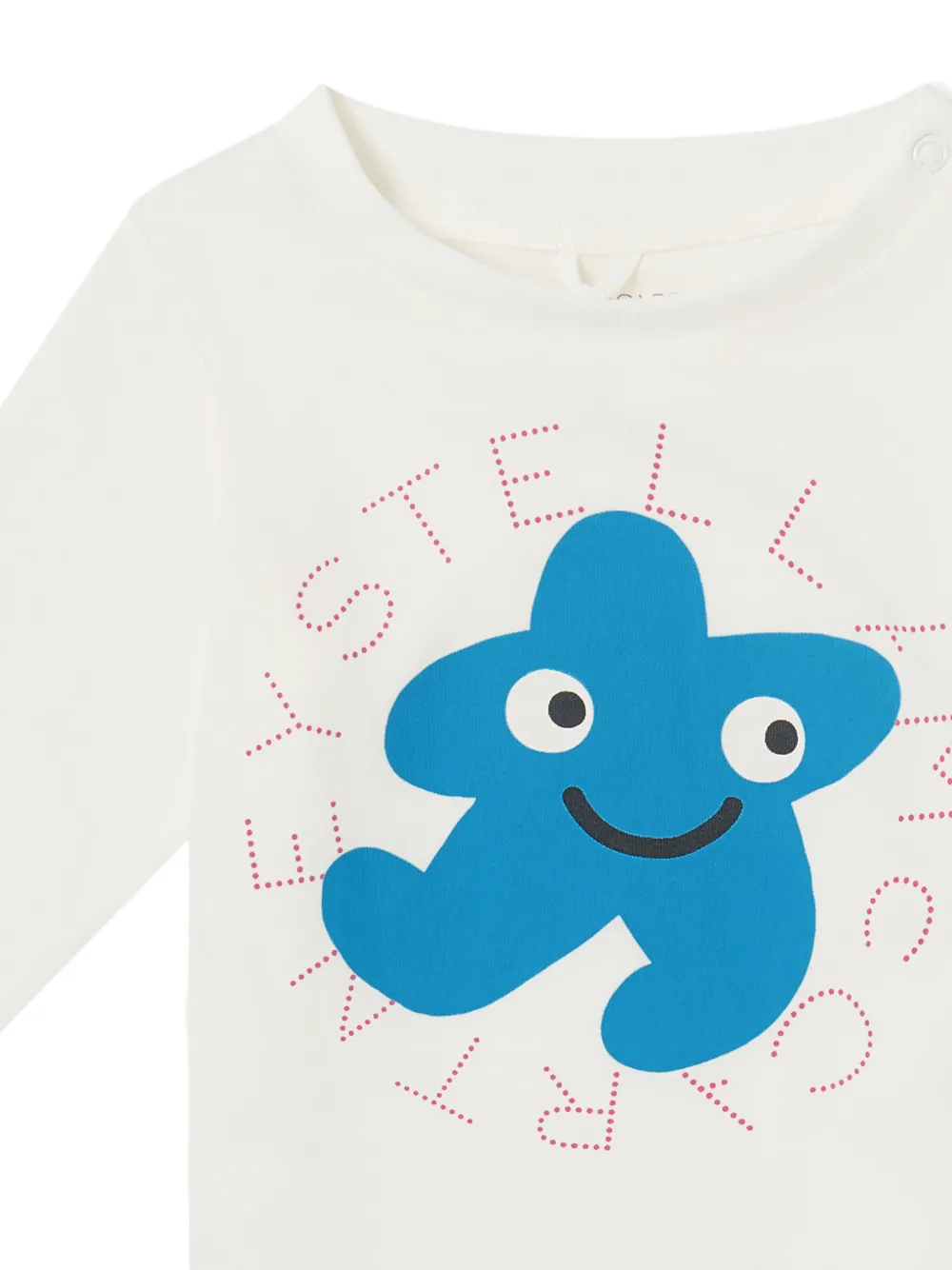 Stella McCartney Kids T-shirt met grafische print Beige