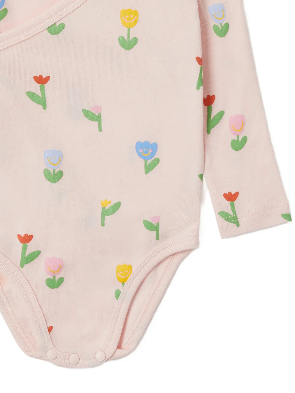 Stella McCartney Kids Twee rompers met wikkel-design en bloemen-print Roze