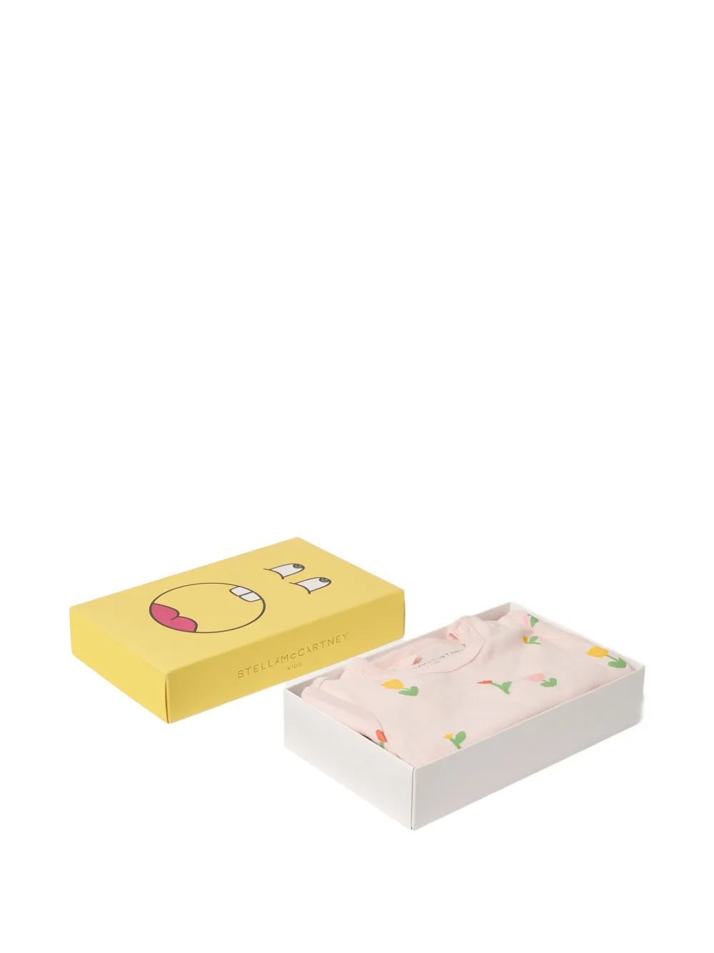 Stella McCartney Kids Twee rompers met wikkel-design en bloemen-print Roze
