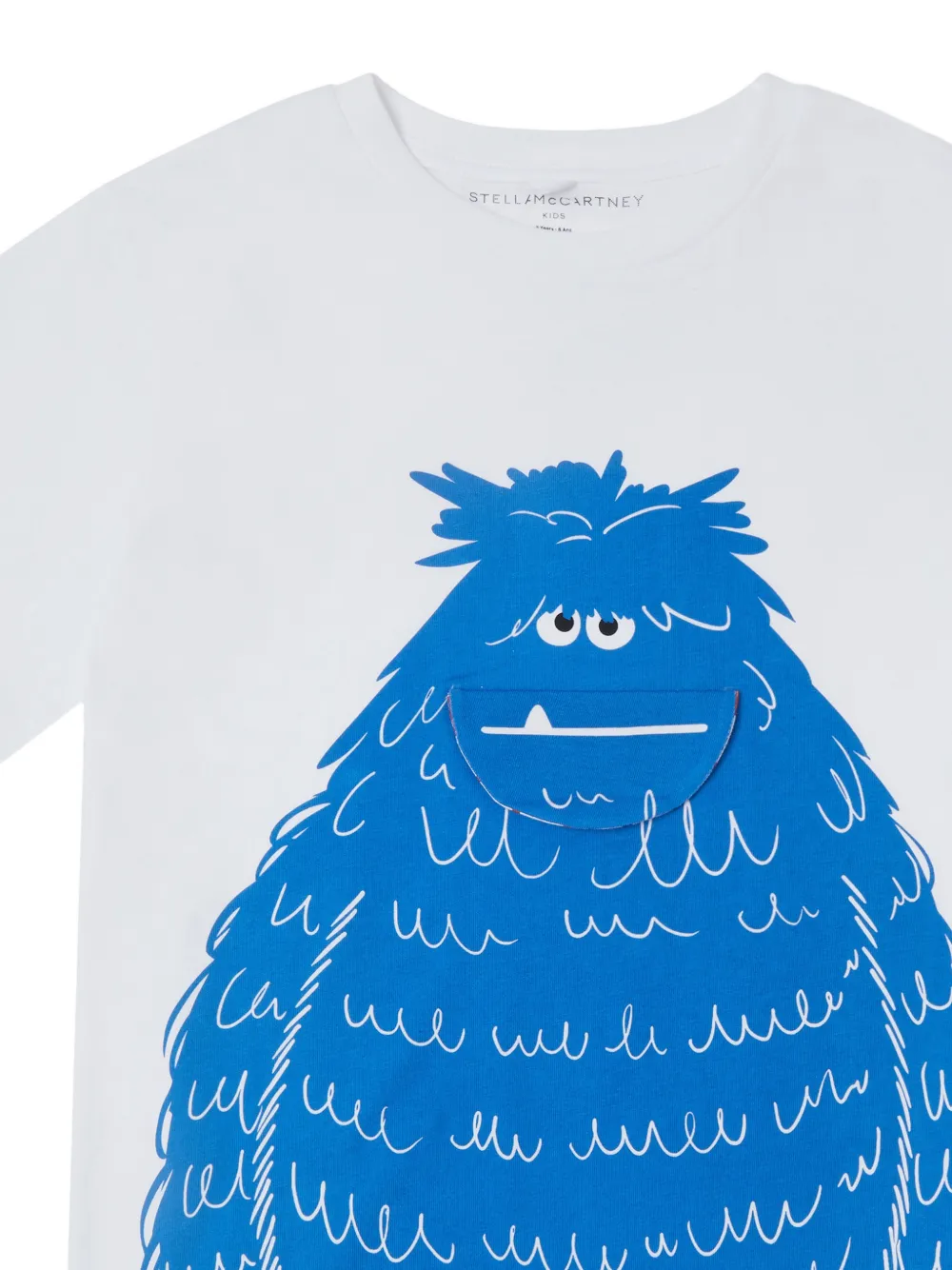 Stella McCartney Kids T-shirt met monsterprint Wit