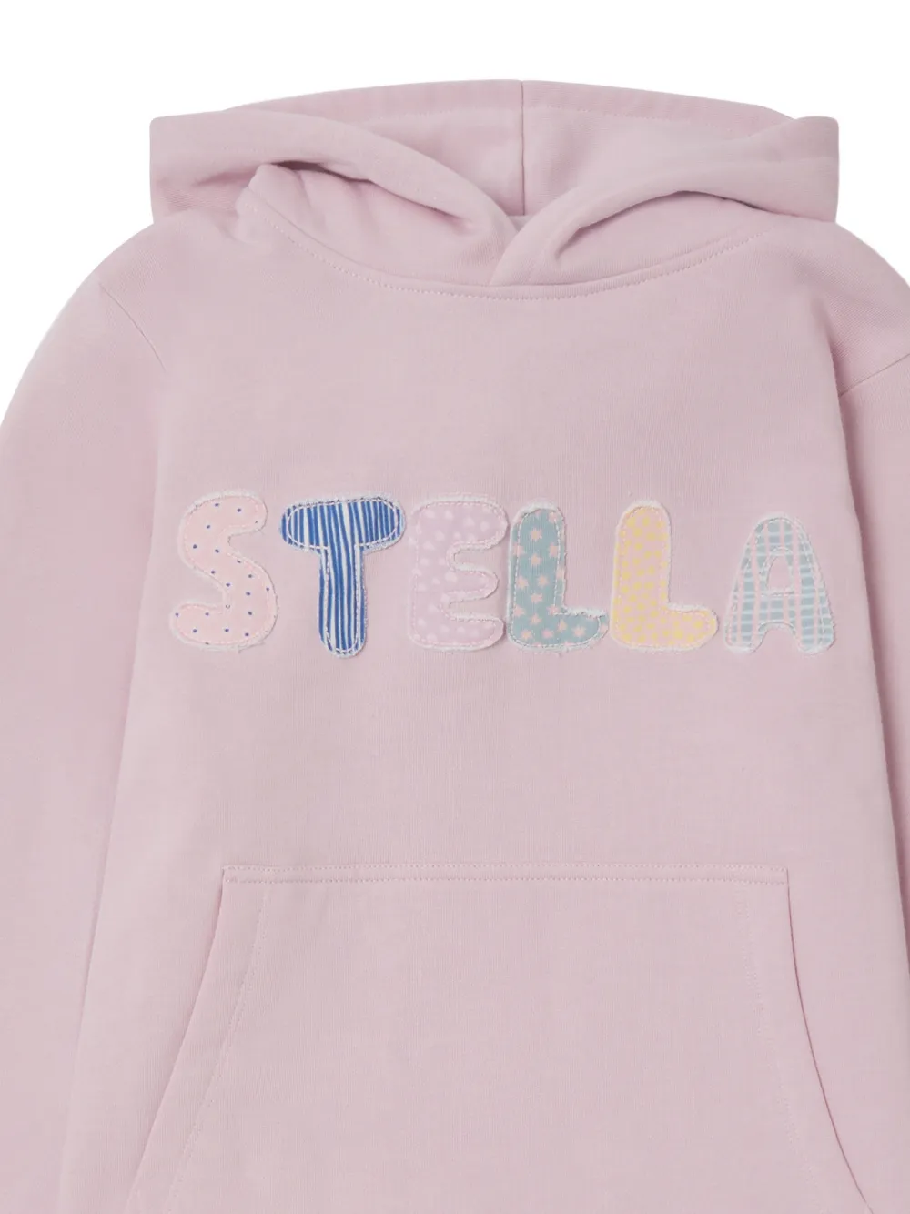 Stella McCartney Kids Hoodie met logo-patchwork Roze