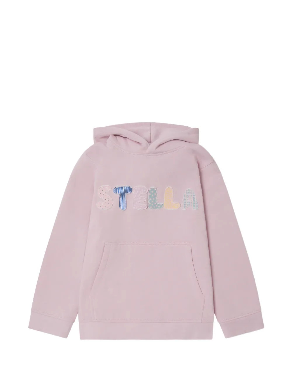 Stella McCartney Kids logo-patchwork hoodie - Rosa