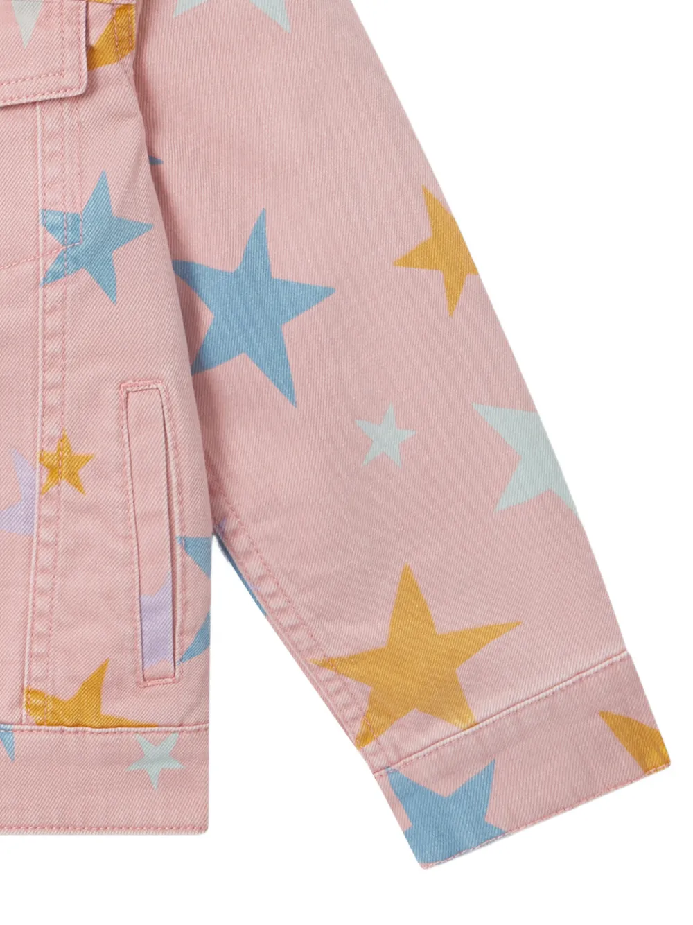 Stella McCartney Kids Spijkerjack met sterrenprint Roze