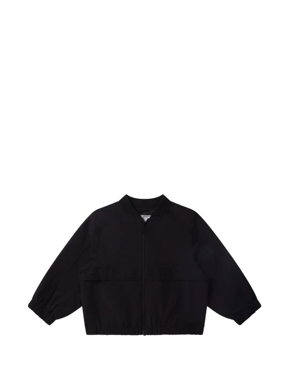 Stella McCartney Kids logo-embroidered bomber jacket - Nero