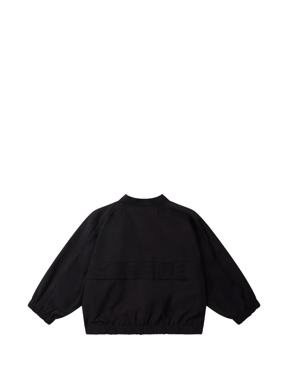Stella McCartney Kids Bomberjack met geborduurd logo Zwart