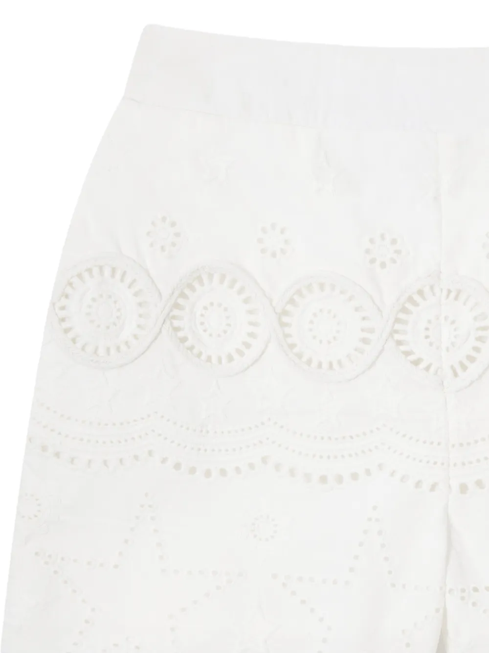Stella McCartney Kids broderie-anglaise scalloped-hem shorts Wit