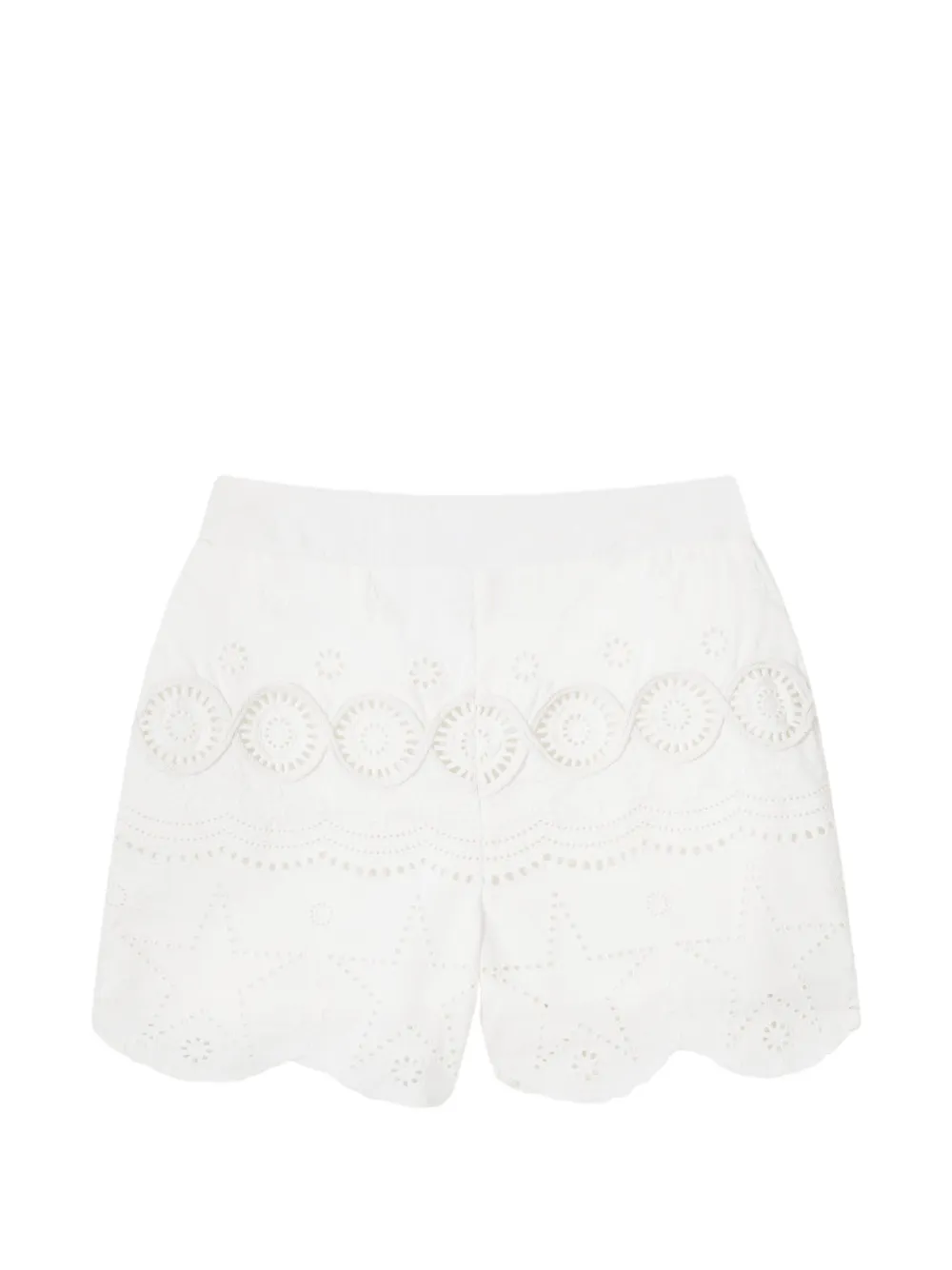 Stella McCartney Kids broderie-anglaise scalloped-hem shorts Wit