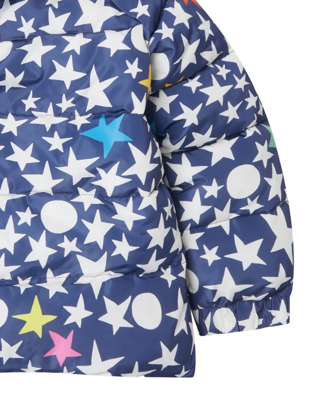 Stella McCartney Kids star-print padded coat Blauw