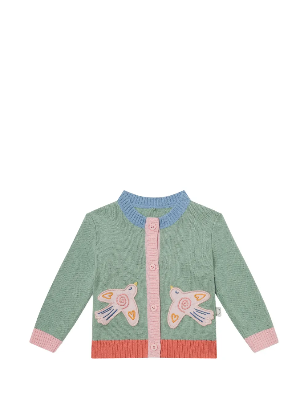 Stella McCartney Kids Cardigan con design patchwork - Verde