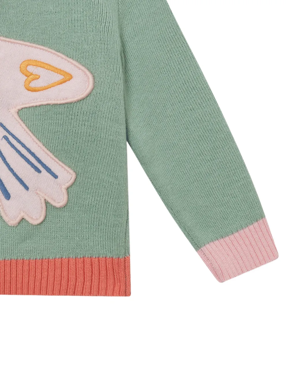 Stella McCartney Kids Vest met vogel-patchwork Groen