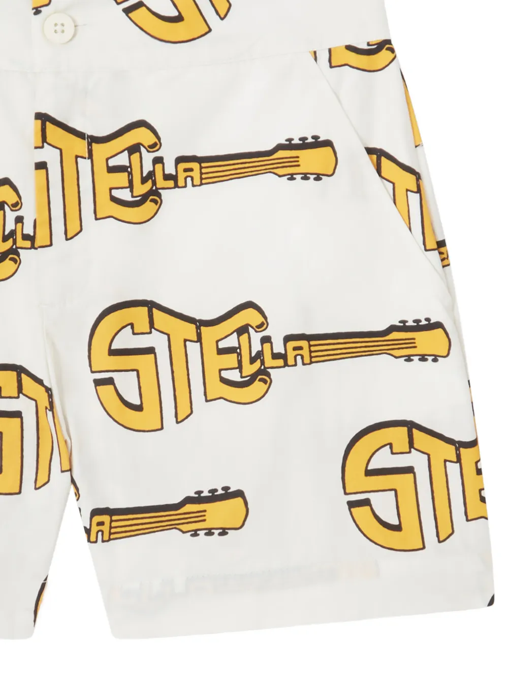 Stella McCartney Kids guitar-print shorts Wit